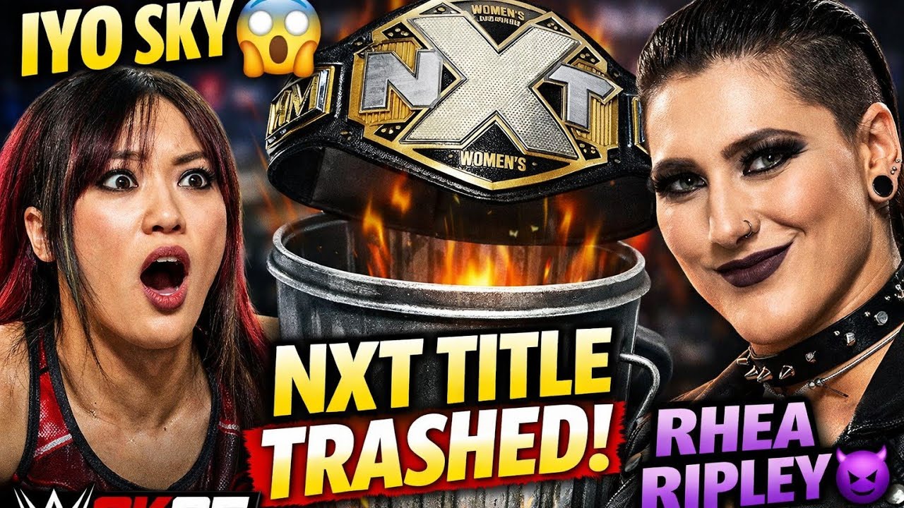 WWE 2K25 MyRISE MUTINY Rhea Ripley vs IYO SKY – NXT Women’s Championship 😱🗑️🔥#wwe #trending 