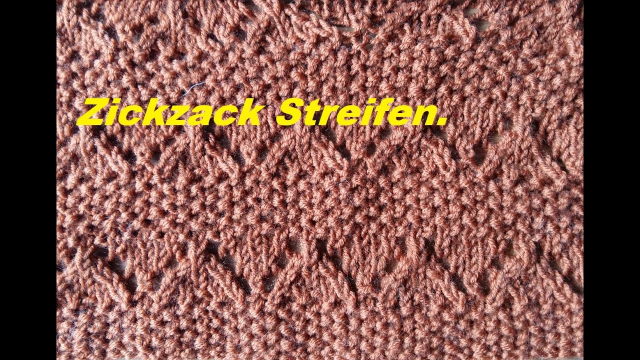 737*Zick-zack Streifen.*Stricken mit einer Skizze f&uuml;r Anf&auml;nger.