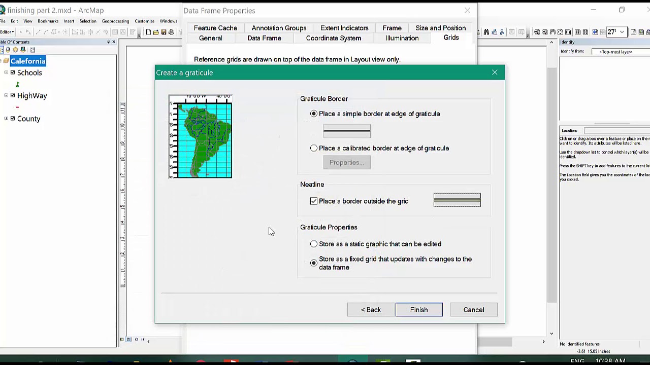 add coordinates grid to the map  إضافة الإحداثيات و شبكة خطوط الطول والعرض للخارطة