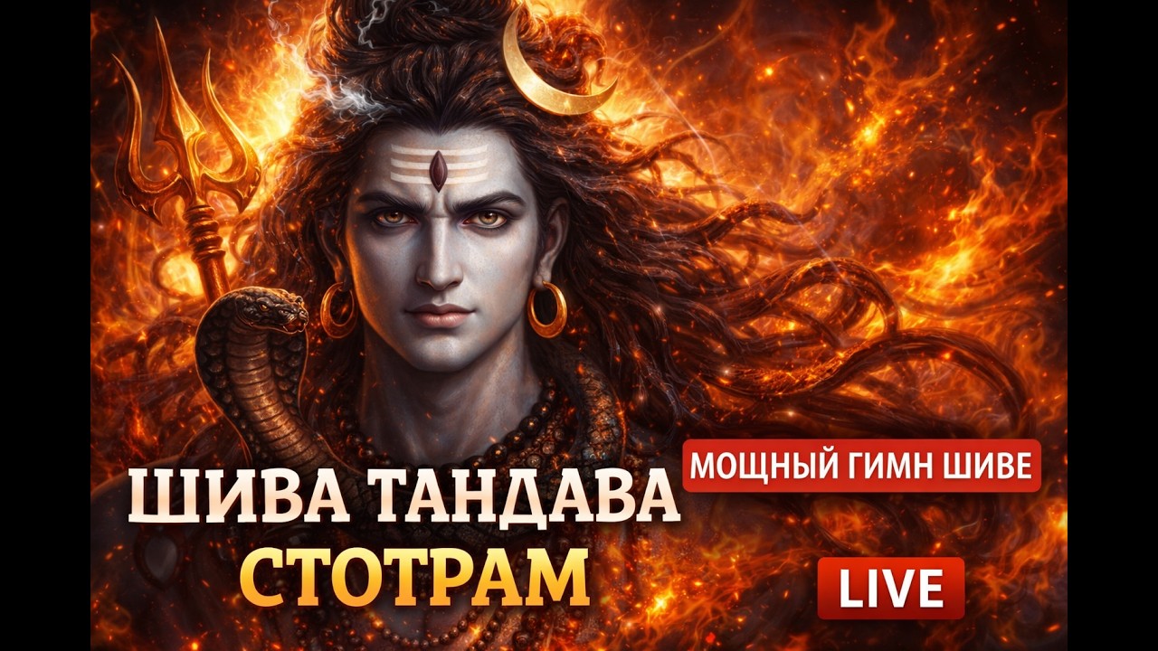 🕉 ШИВА ТАНДАВА СТОТРАМ • МОЩНЫЙ ГИМН ШИВЕSHIVA TANDAVA STOTRAM • ЭНЕРГИЯ ТРАНСФОРМАЦИИ И СИЛЫ • LIVE