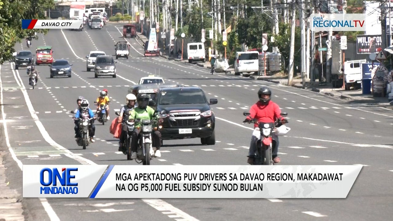 Mga apektadong PUV drivers sa Davao Region, makadawat na og P5,000 fuel subsidy | One Mindanao