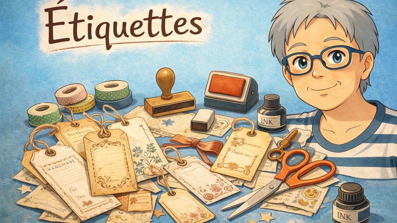 Étiquettes fleuries  #scrap #etiquettes #bonnehumeur