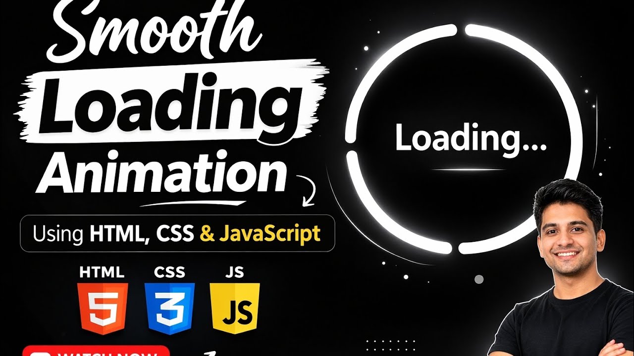 SMOOTH LOADING ANIMATION || Using HTML CSS AND JS
