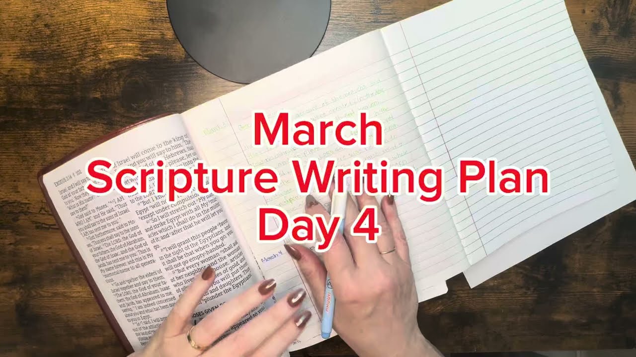 Christian ASMR Day 4 Scripture Writing Plan Yahweh #scripturewriting #bibleasmr 