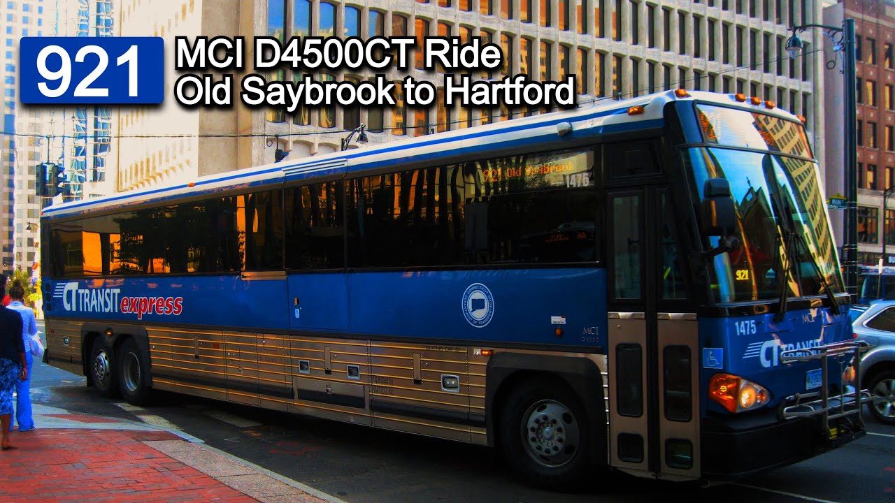 CT Transit 921 Express Bus Ride: 2010 MCI D4500CT A77 from Old Saybrook to Hartford