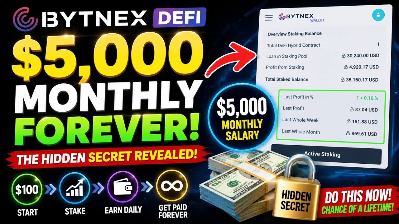 🔥 Bytnex Full Dashboard Guide + Hidden $5,000 Monthly Salary Strategy (2026) Bytnex DeFi Staking