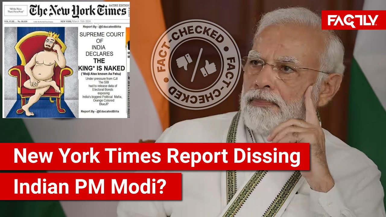 FACT CHECK: Viral Image Shows New York Times Report Dissing Indian PM Narendra Modi?