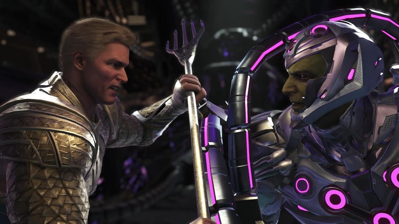 Injustice 2 : Aquaman Vs Brainiac - All Intro/Outros, Clash Dialogues, Super Moves