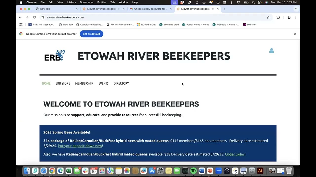 How to update your profile in on the ERB Website