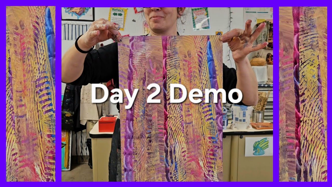 Paste Paper Demo -DAY 2- Masking with Torn Newspaper -for TEACHERS, etc