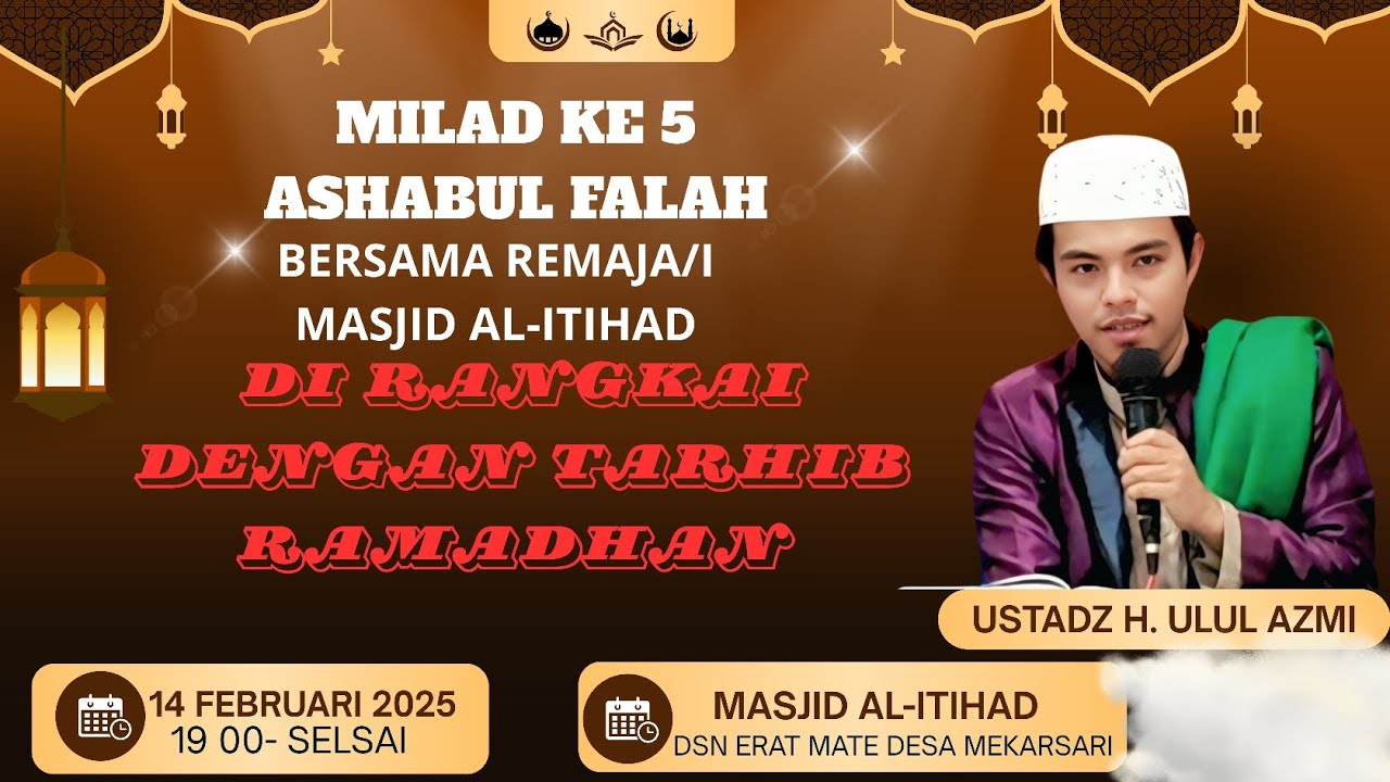 Ustadz H.ulul Azmi [][]*Regenerasi harus di jaga biar agama dan bangsa semakin jaya