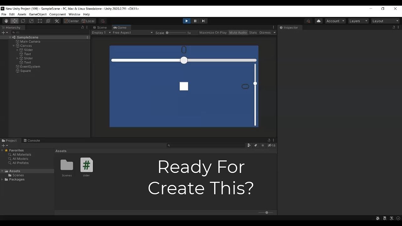 Slider In Unity 2D C#sharp