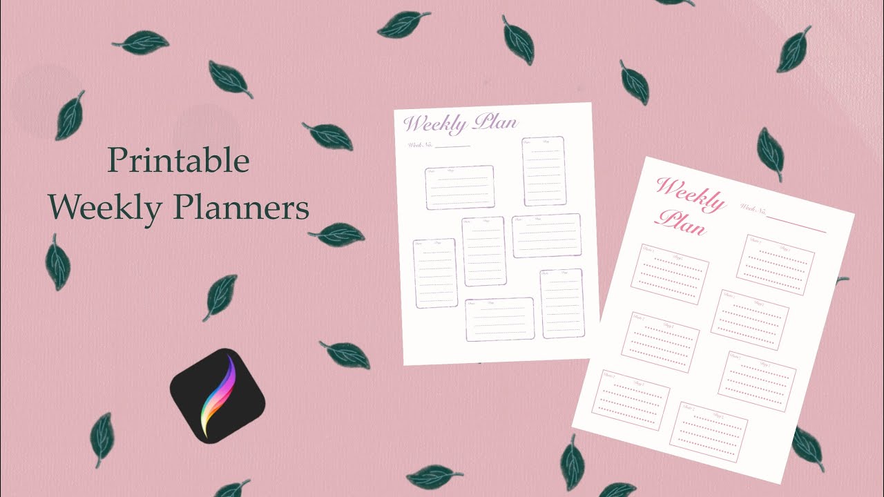 Printable Weekly Planner (Procreate)