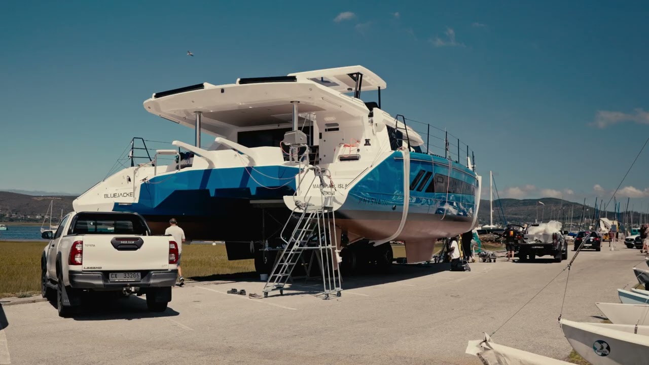 EXCLUSIVE: New Knysna 550 Catamaran Launch [BLUE JACKET II]