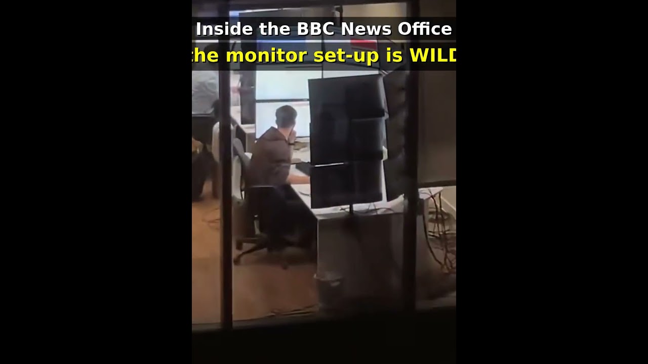 Inside the BBC News Office &ndash; the monitor set-up is wild