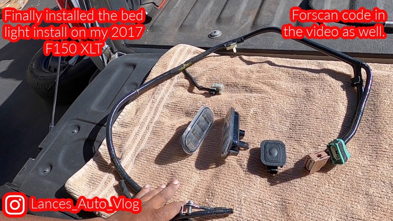 Finally ordered & installed 2017 F150 XLT OEM bed lights using Forscan coding!!