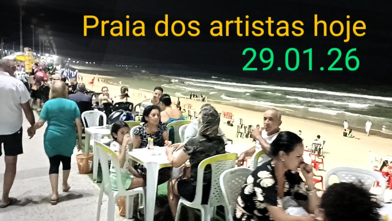 PRAIA DOS ARTISTAS. HOJE VEJA COM ESTÁ 😍
