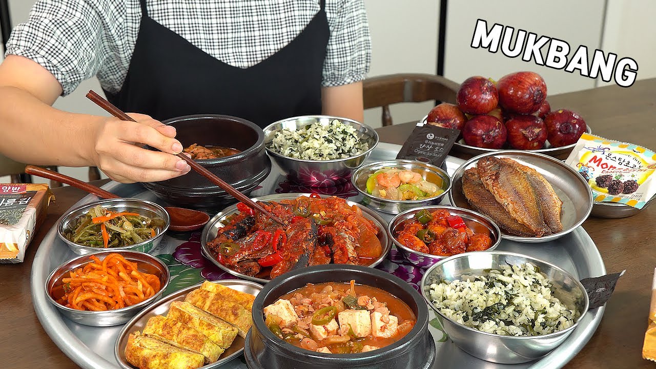 готовим Mukbang :) Очень вкусная корейская домашняя еда.