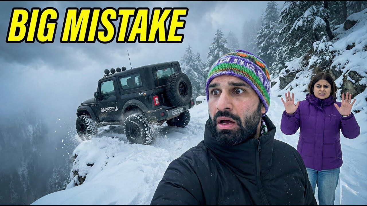 CA ka 'Balance' Bigad Gaya! 🥶 Thar Skidding on Black Ice | Spiti Snow Chase