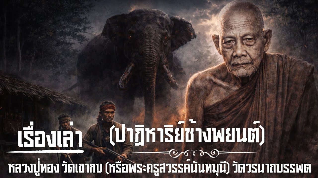 ตำนานเรื่องเล่า : อาถรรพ์ช้างป่างาหัก หลวงปู่ทอง วัดเขากบ (พระครูสวรรค์นันทมุนี) แห่งวัดวรนาถบรรพต