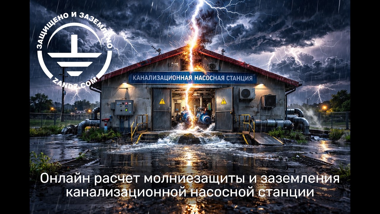 Онлайн расчет молниезащиты и заземления ZANDZ канализационной насосной станции