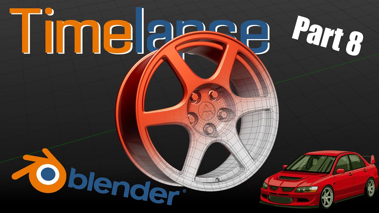 Mitsubishi Evo 8 | Part 8 | Car Rim Modeling | Blender 3D Timelapse