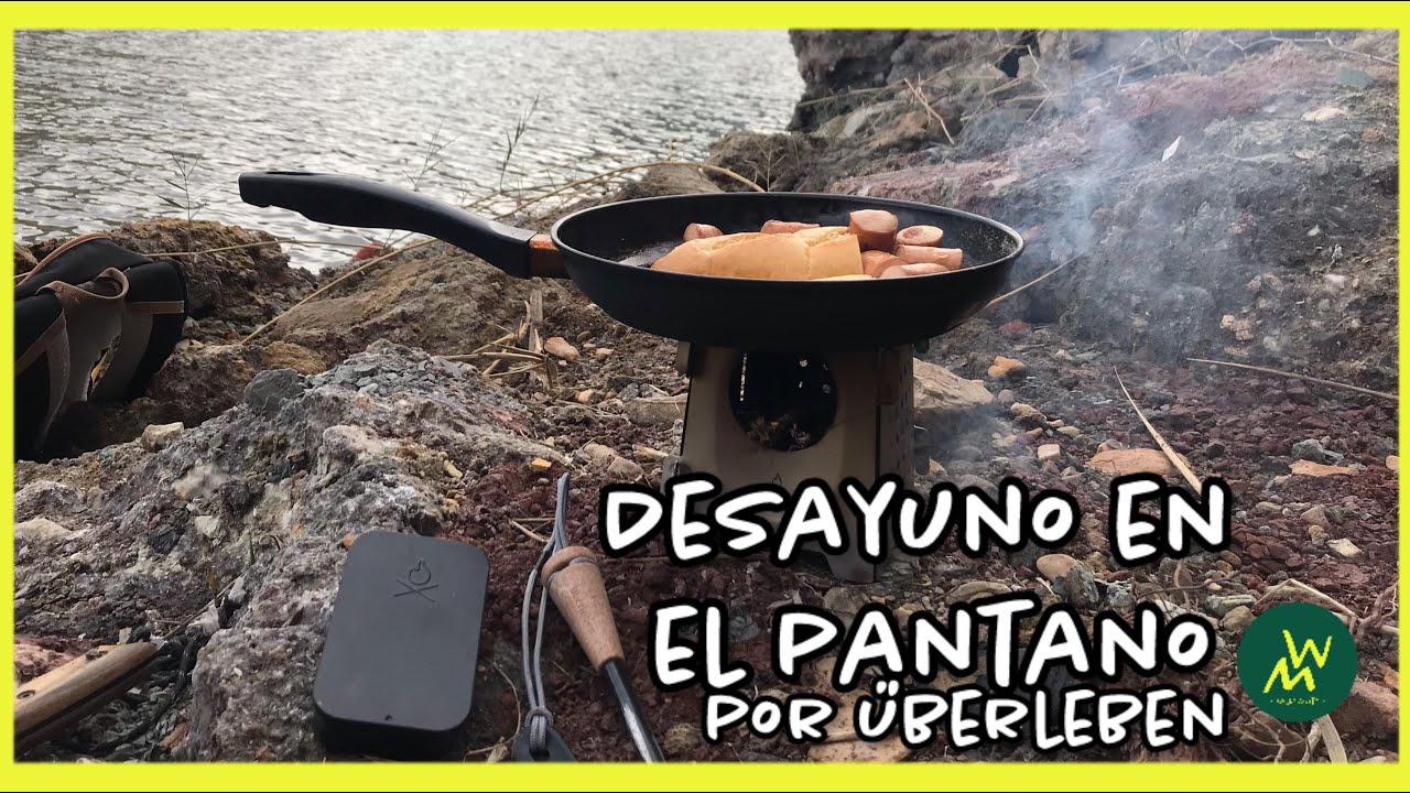 Probando hornillo de leña Überleben Stöker Stove + ferrocerio + iniciador de fuego