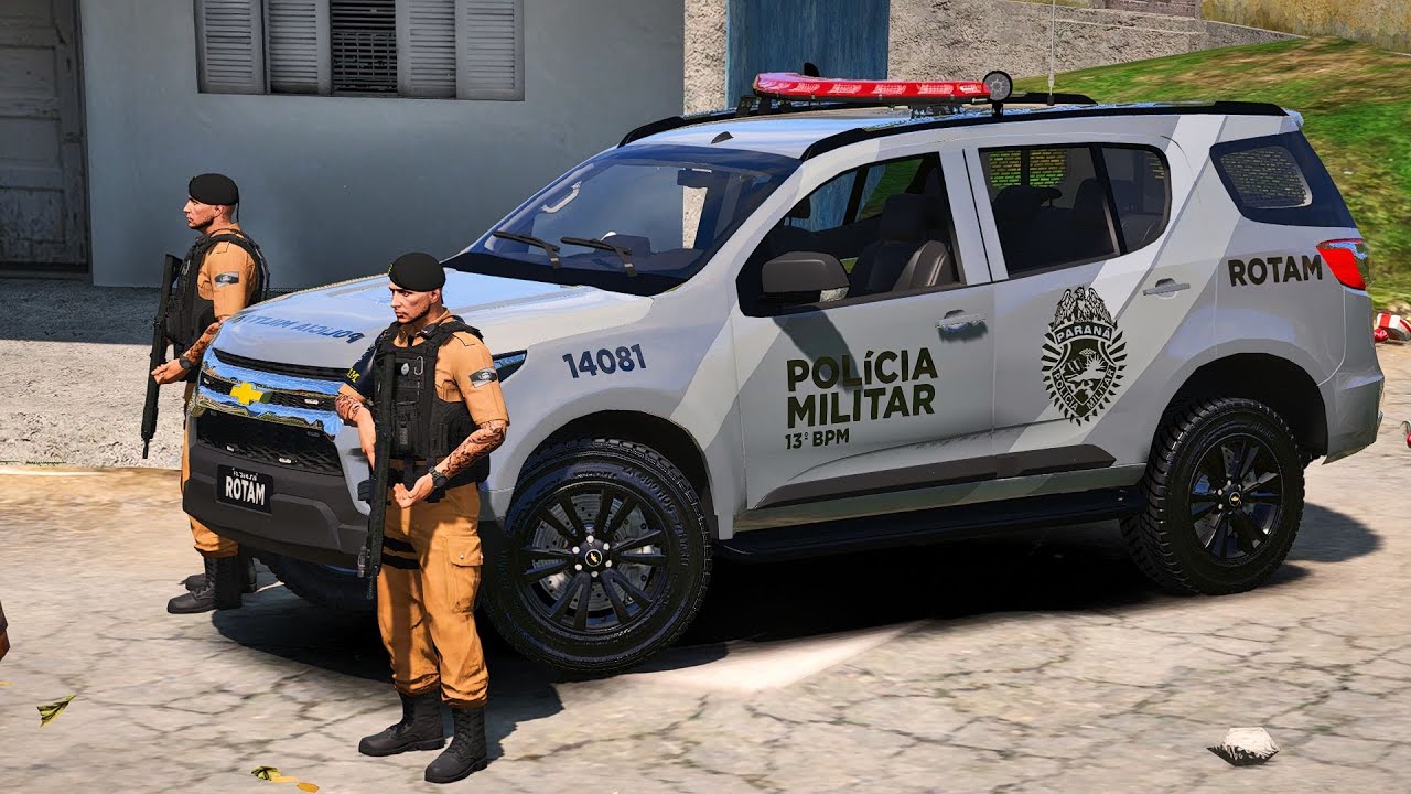 EQUIPE DE ROTAM FOI RECEBIDA A T1R0S NA FAVELA | PMPR - POLICIA NO GTA 5