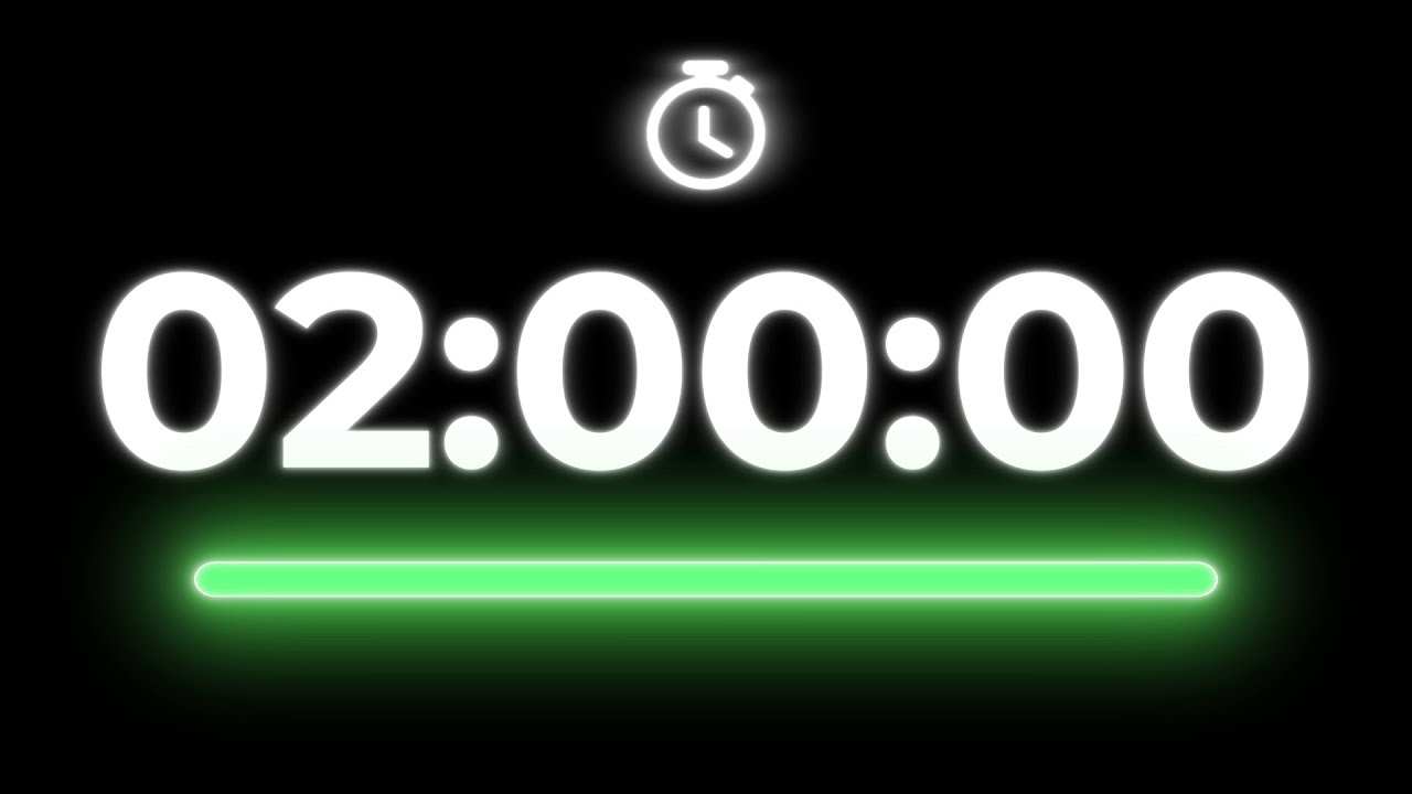 Temporizador 2 Horas con Alarma ⏱️ Cuenta Regresiva 120 Minutos | 2 Hour Timer