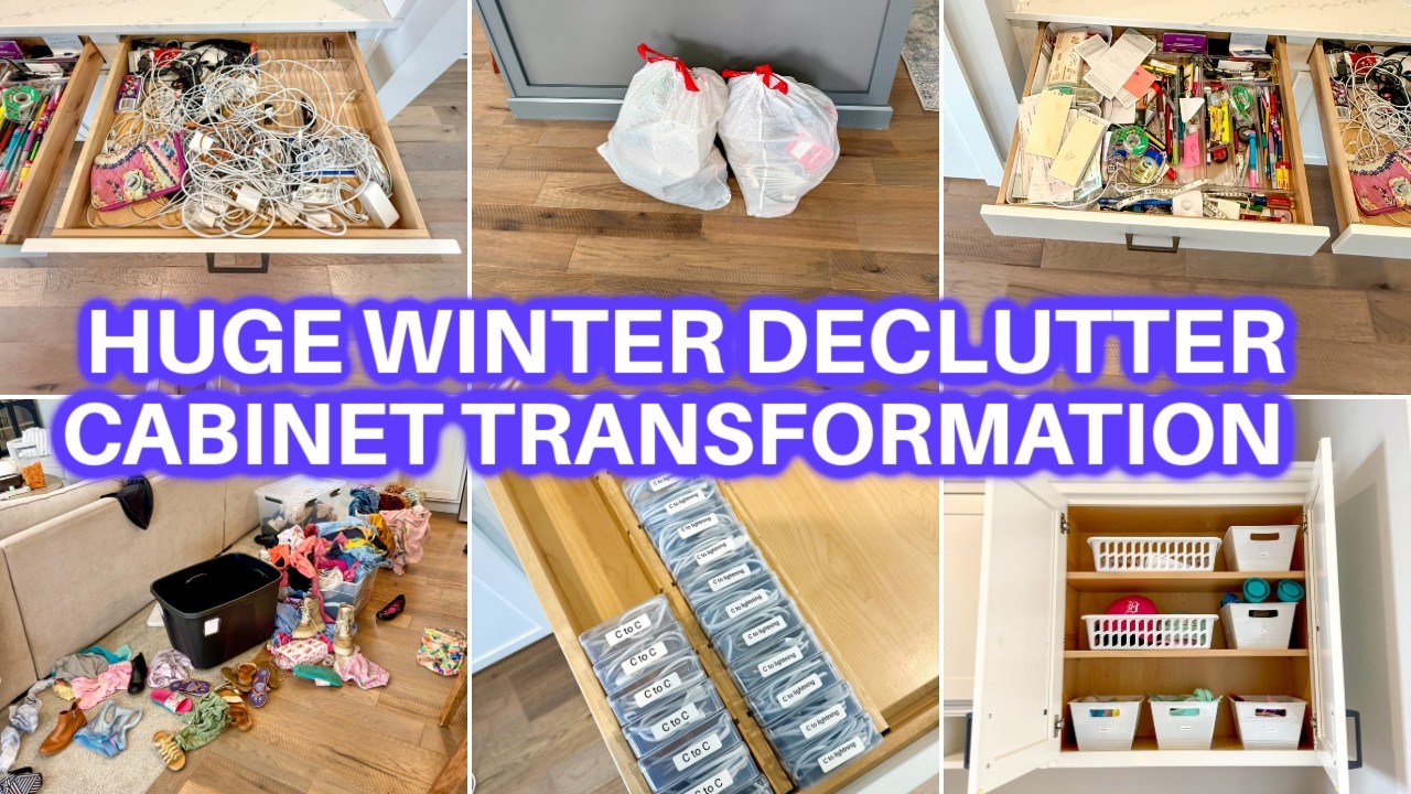 EXTREME WINTER DECLUTTER  + ORGANIZE + CLEAN WITH ME | SPEED CLEANING MOTIVATION | JAMIE'S JOURNEY