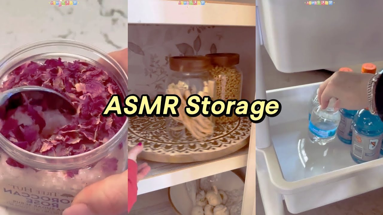 ASMR沉浸式收纳-情人节粉色收纳，零食，饮料洗衣用品收纳