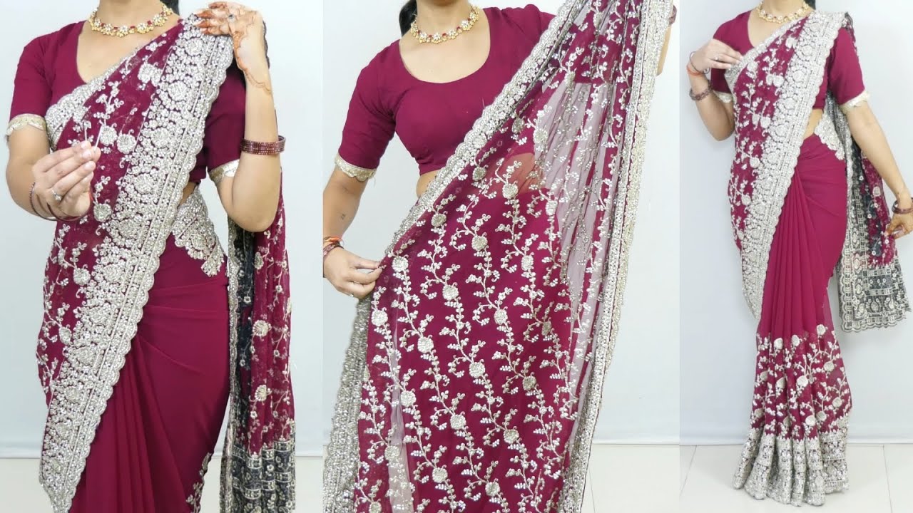 How to Wear Heavy Silk Saree for Festival Step by Step Saree Draping Tutorial with Full Explanation