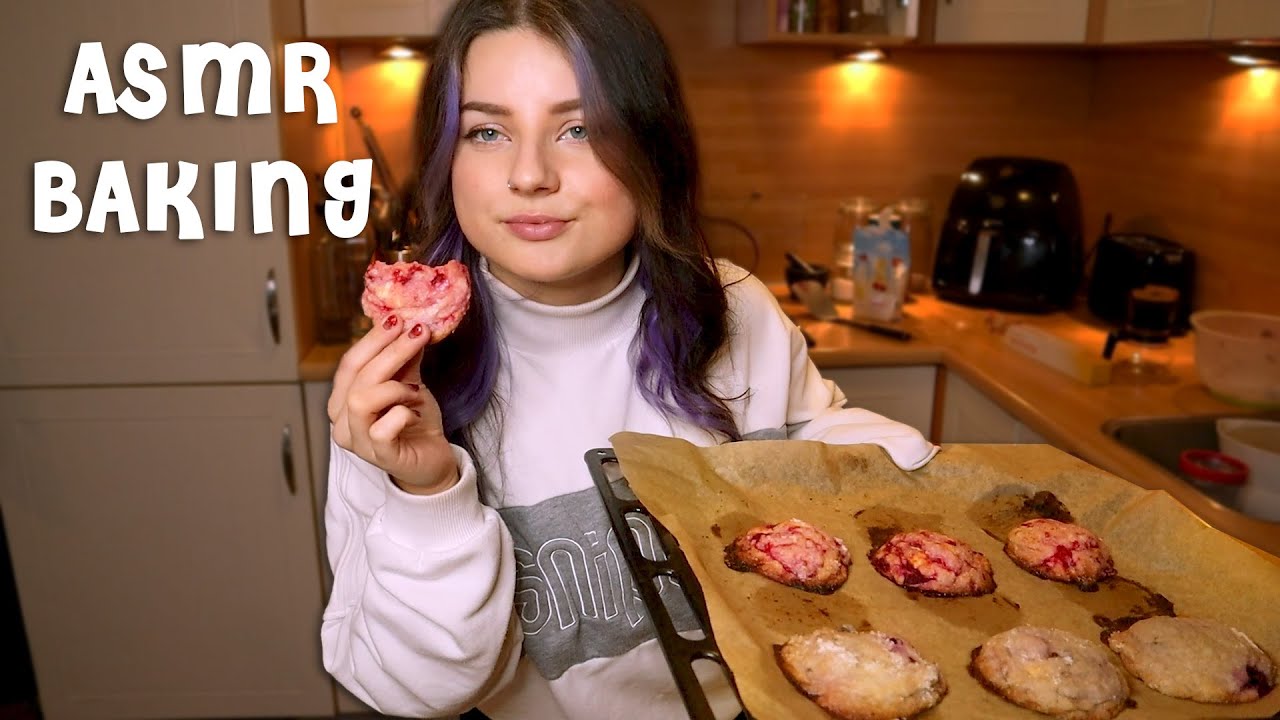 ASMR Cozy Homey Baking 💕 Valentine's Day Cookies 💕 Raspberry White Chocolate & Blueberry Lemon