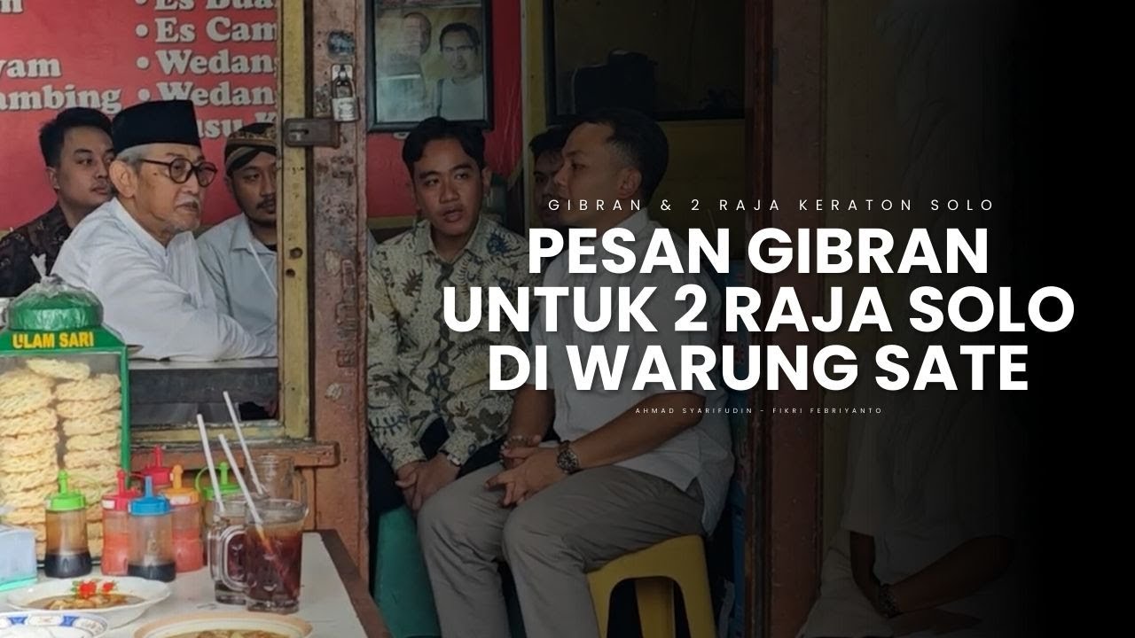 Gibran Pulang Kampung, Santap Sate Bersama Dua Raja Keraton Solo