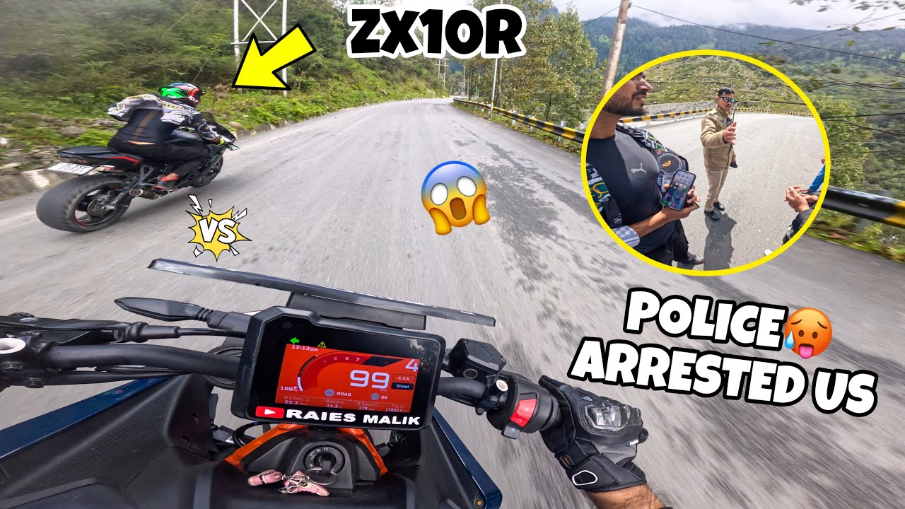 Полиция Манали нас задержала😓|| Штраф за превышение скорости 🥺|| Zx10r против Duke390🚀