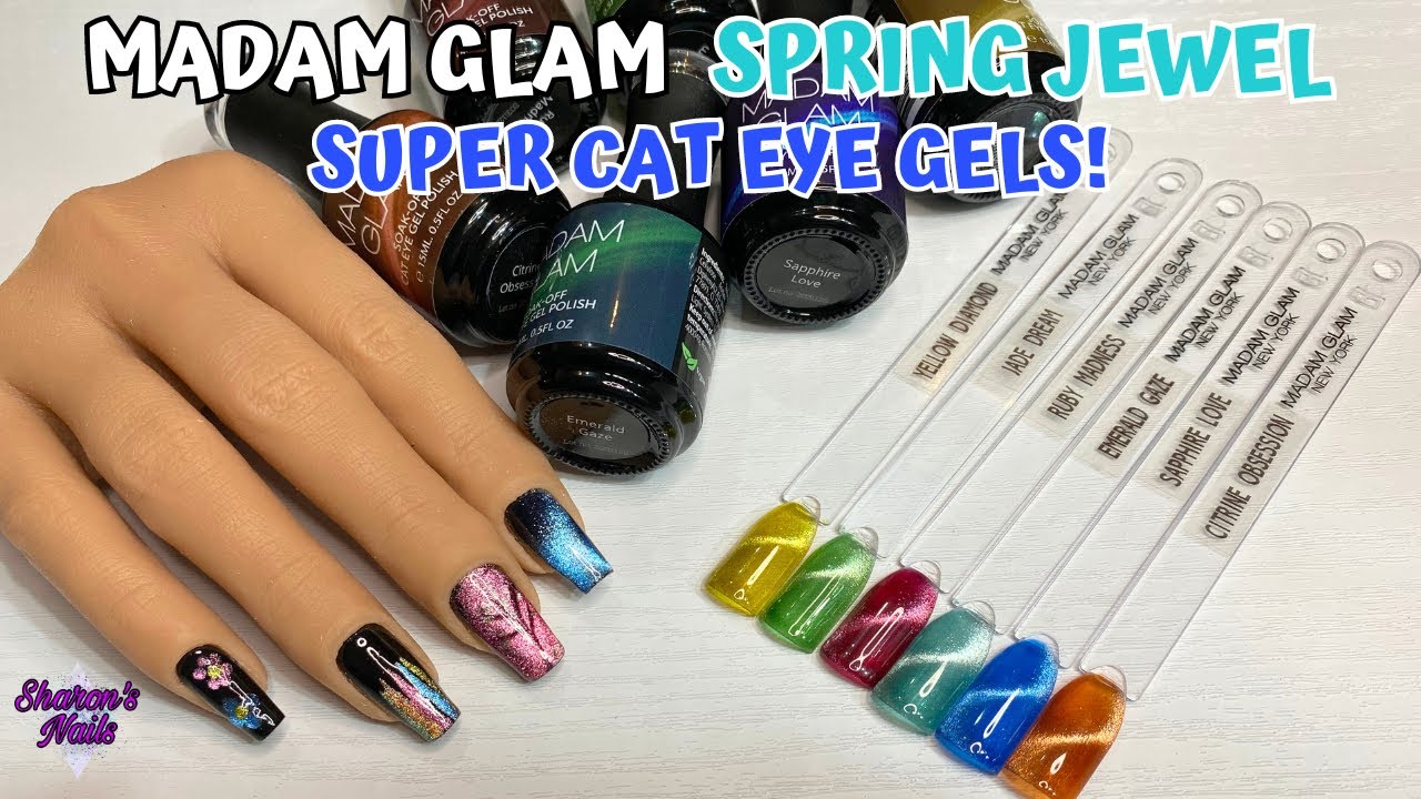 New Madam Glam Super Cat Eye Gel Polishes (Spring Jewel Collection) - Vegan, Cruelty Free, HEMA Free
