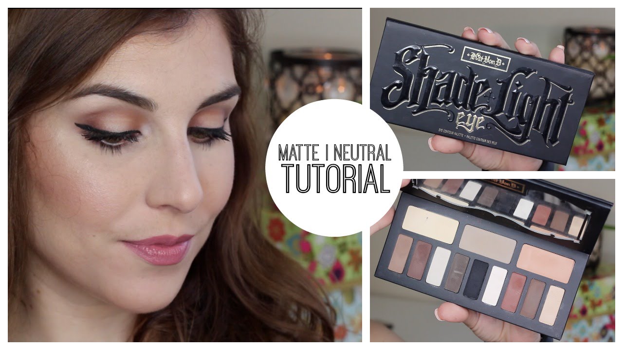 Matte & Neutral Speedtorial with Kat Von D's Shade + Light Eye contour Palette | Bailey B.
