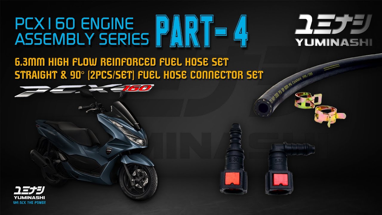 Large fuel hose install | PCX160 63mm (173cc) Big Bore Kit | YUMINASHI
