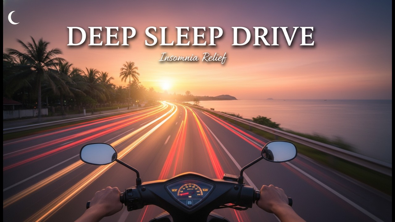 DEEP SLEEP DRIVE 🌙 1 HR Ambient Music for Insomnia Relief (4K 60fps Thailand)