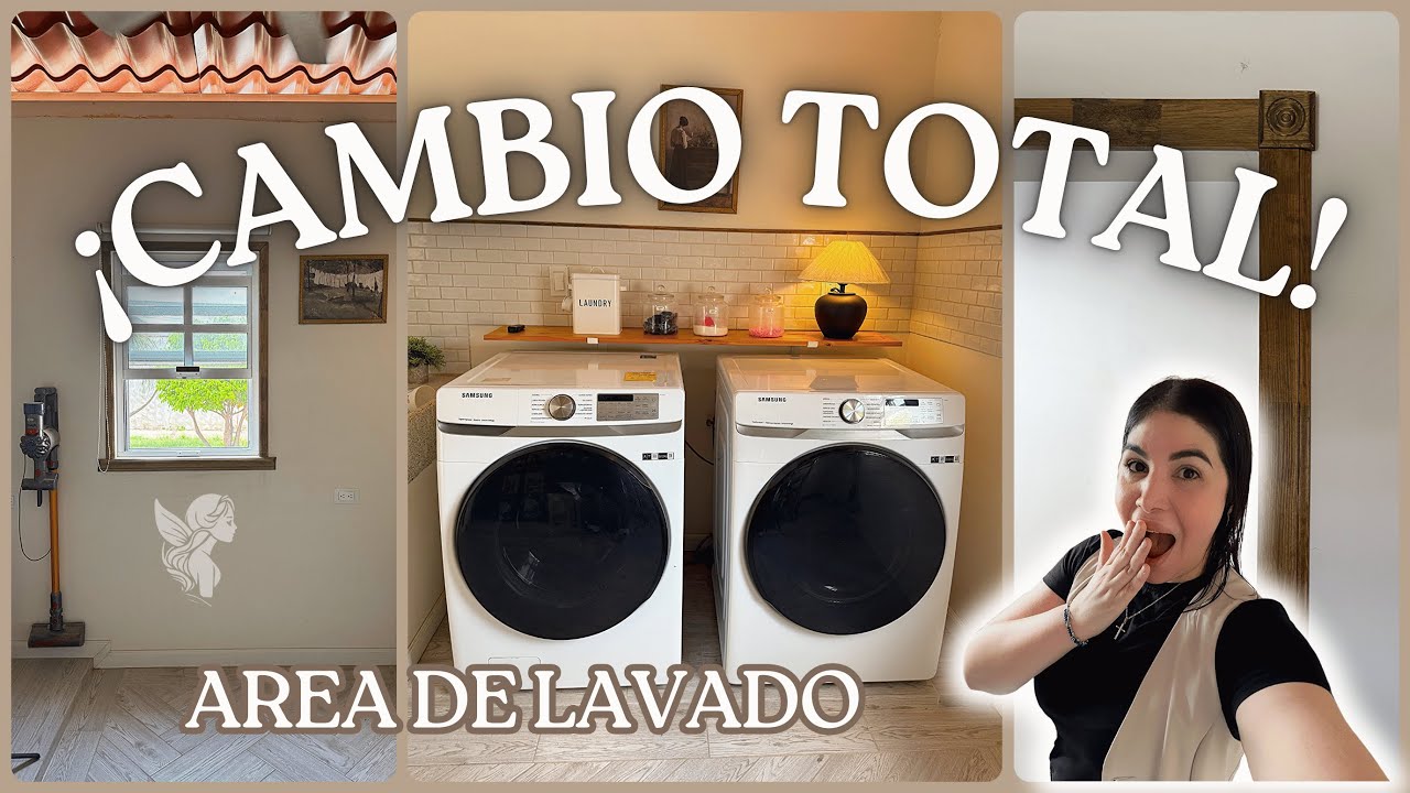 TRANSFORMACIÓN DE MI ÁREA DE LAVADO | Lavandería renovada paso a paso ✨Fácil y económica 