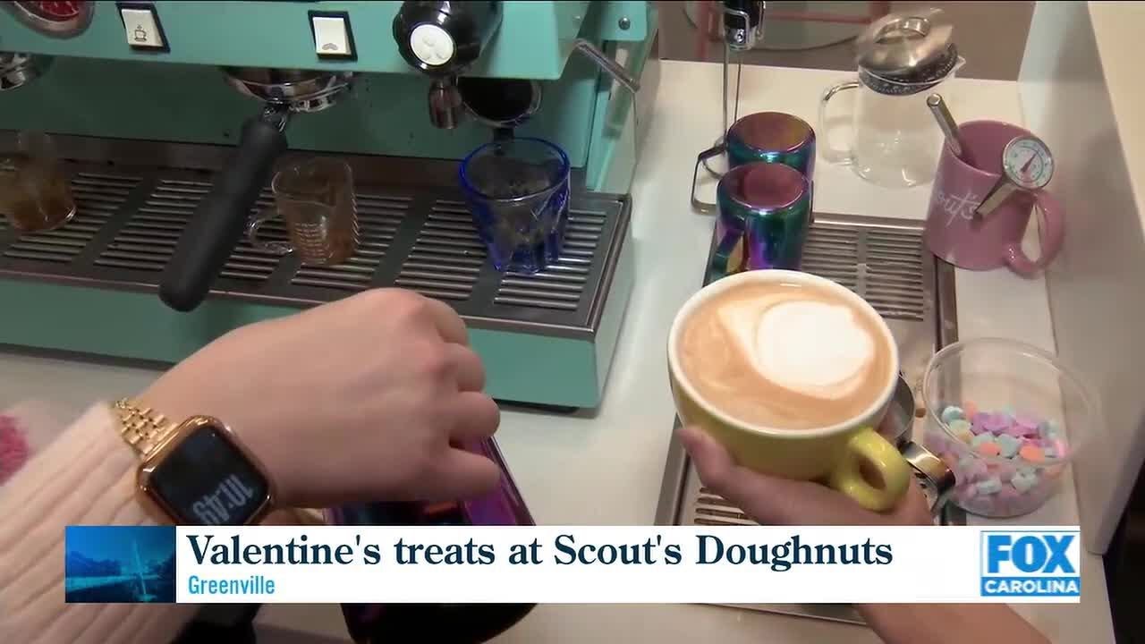 Scout's Doughnuts offers Valentine's Day-themed coffee drinks