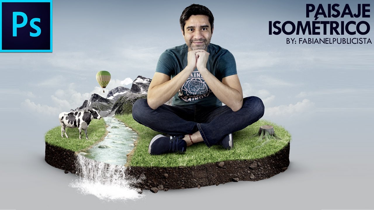 PAISAJE ISOMÉTRICO | Photoshop | TUTORIAL #105 | Español