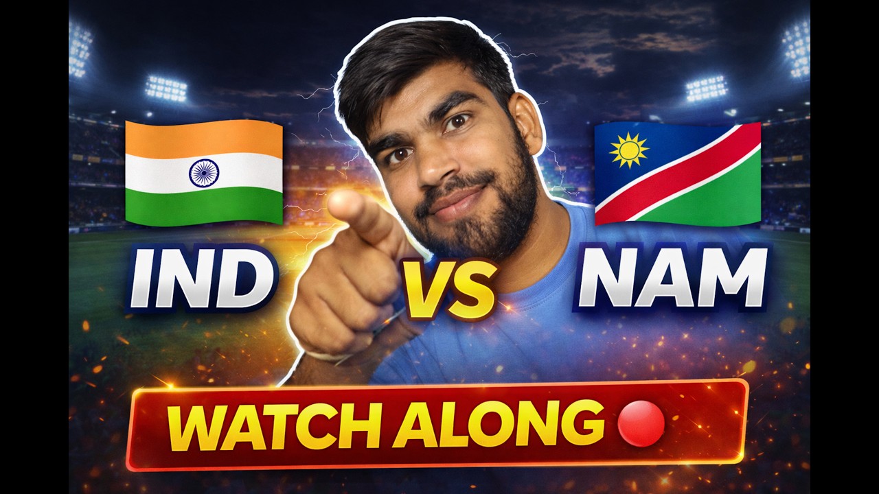 India vs Namibia  T20 world cup match live watch along #t20worldcup #worldcup2026