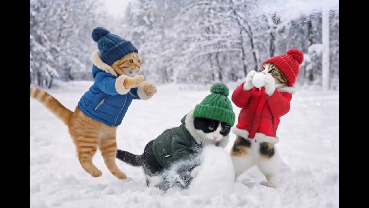 みんなで雪遊びしてきたよ！🐈