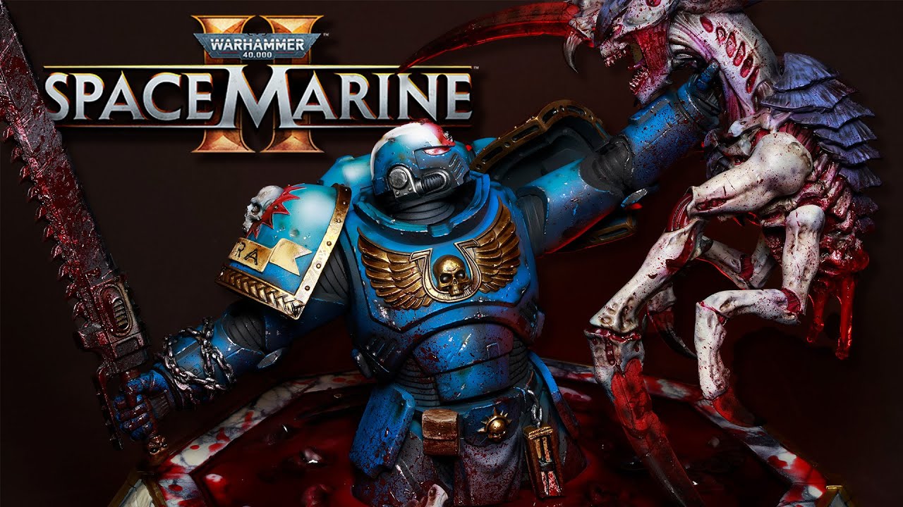 ВАРХАММЕР 40 000 | Я раскрашиваю миниатюру из КОЛЛЕКЦИОННОГО ИЗДАНИЯ SPACE MARINE 2