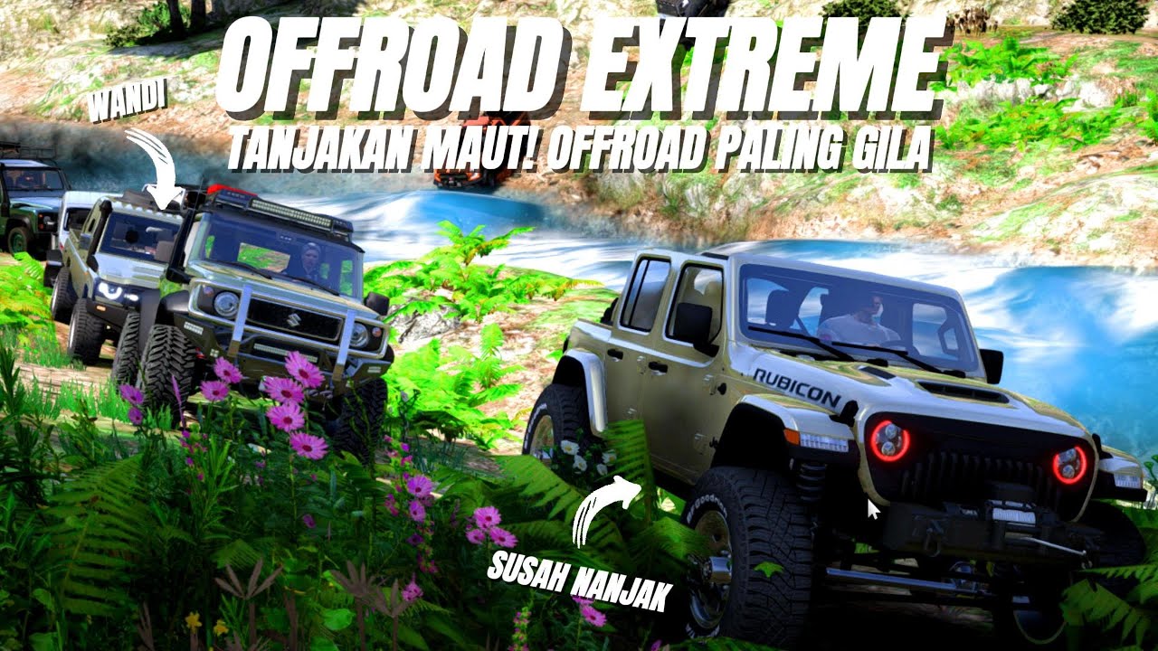 MENAKLUKKAN JALUR EXTREME OFFROAD PENUH LUMPUR DAN TANJAKAN BRUTAL !! - GTA V ROLEPLAY