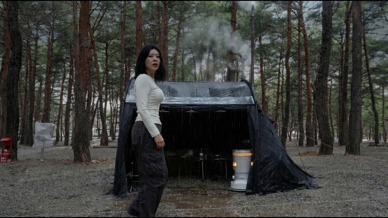 Spring Rain Camping in the Forest | Small Tent with My Dog