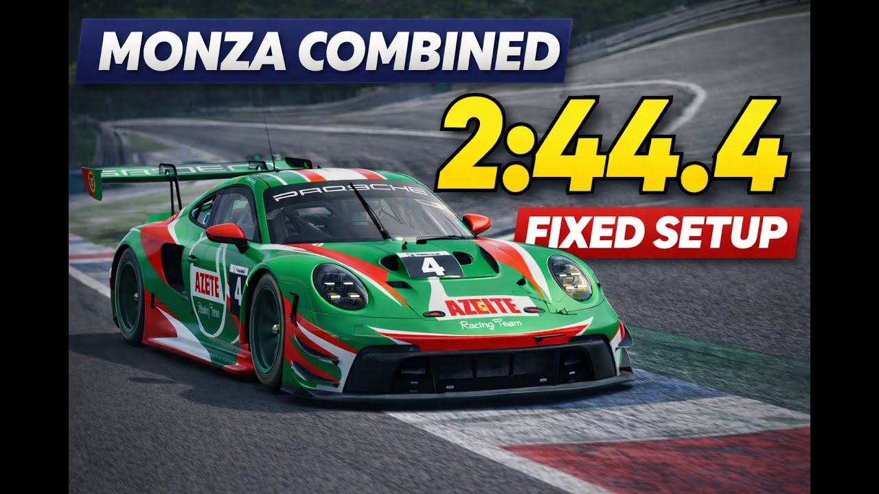 iRacing | Porsche 911 GT3 R (992) | Monza Combined 2:44.4 | Fixed Setup Hotlap