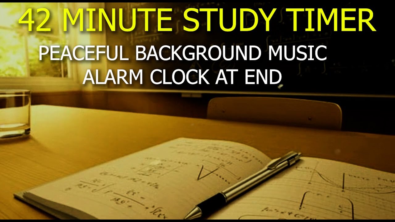 42 Minute Countdown Timer | Math Focus • Calm Background Music