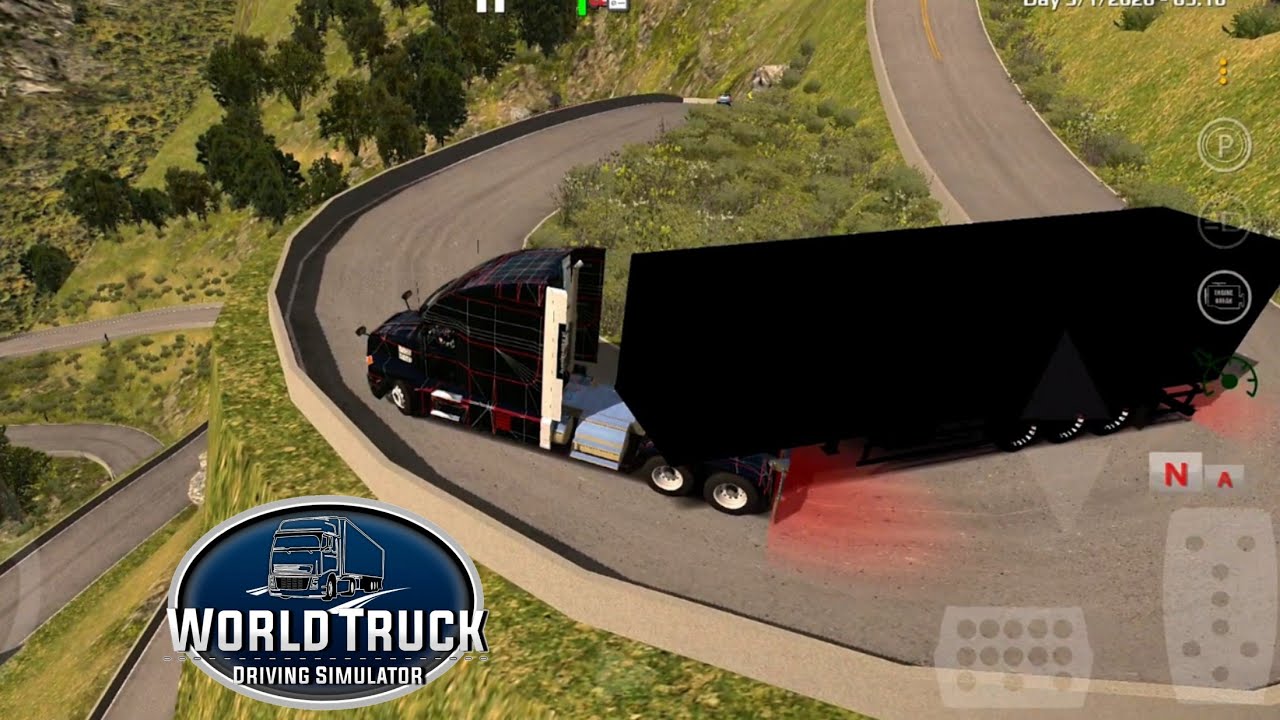 Dangerous Mountain Downhill Road | Heavy Load | World Truck Driving Simulator | Android Gameplay